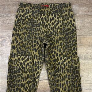 Krazy Larry Leopard Print Pull-On Ankle Pants Size 10